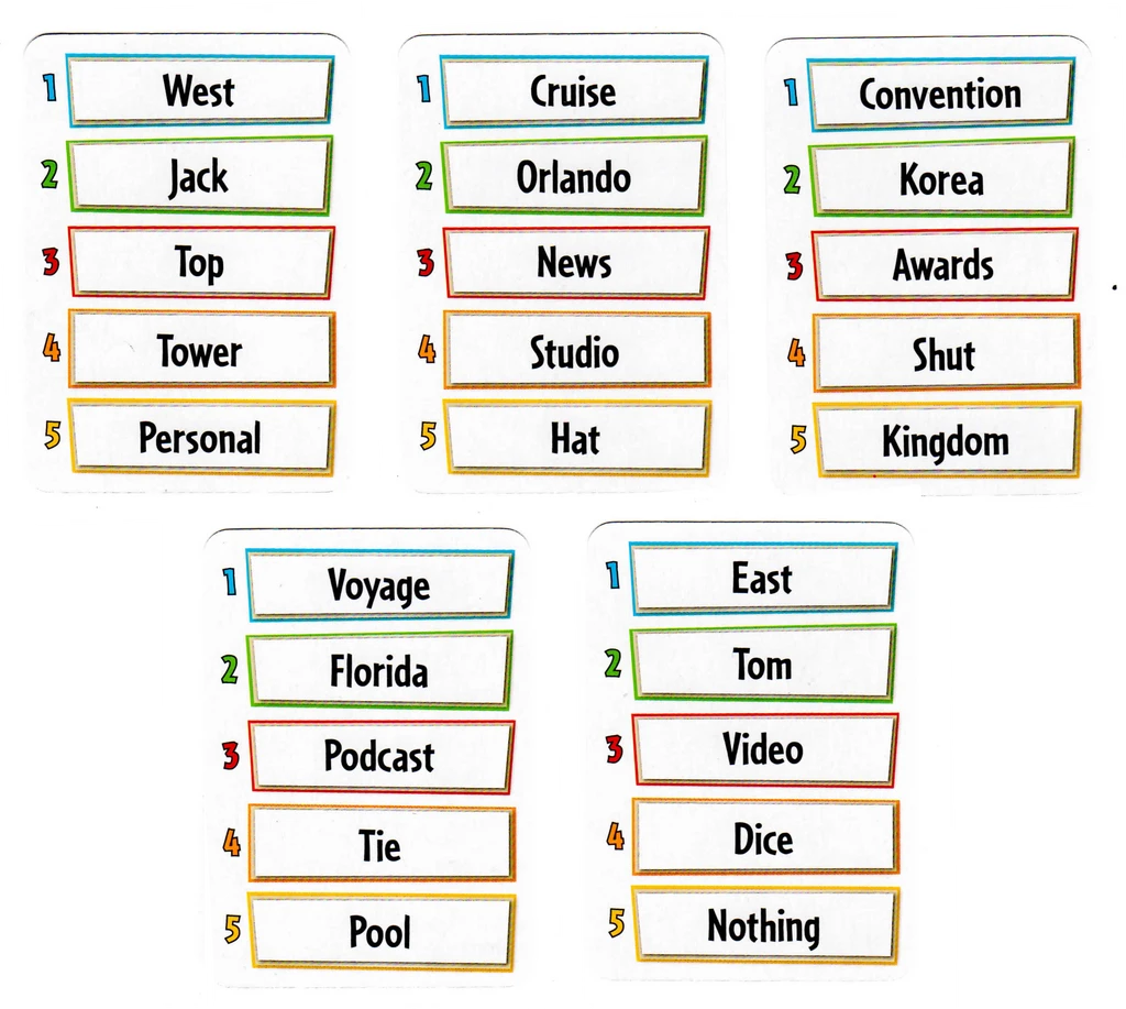 Just One: Dice Tower 2021 Promo Pack 3 Just One: Dice Tower 2021 Promo Pack