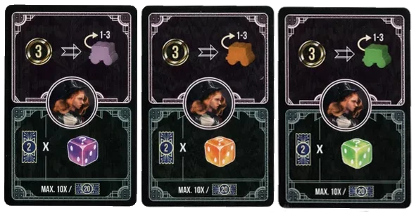 Magnificent, The: Dice Tower 2021 Promo Cards 3 Magnificent, The: Dice Tower 2021 Promo Cards